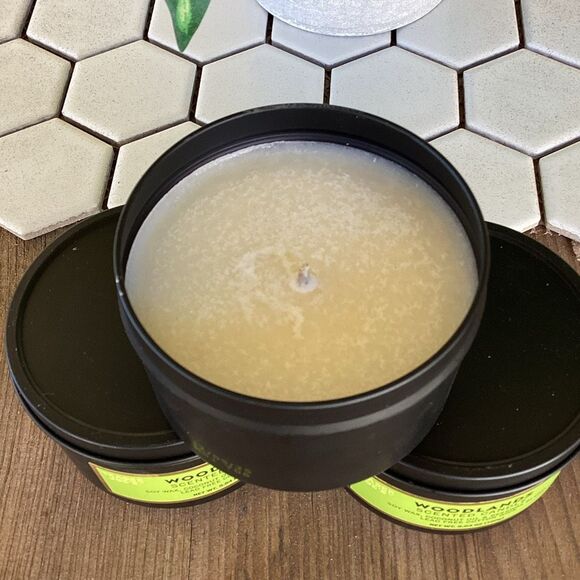 New Set of 3 Trader Joe’s Woodlands Scented Soy Candle 5.7 oz HTF Sold Out - Picture 4 of 5